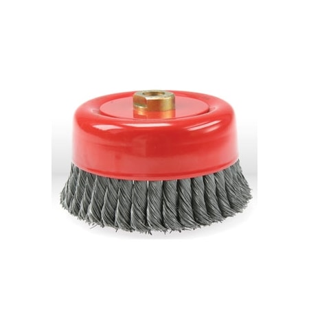 Jaz 6" Twist Knot Wire Cup Brush, .020" Steel, 5/8"-11 56052
